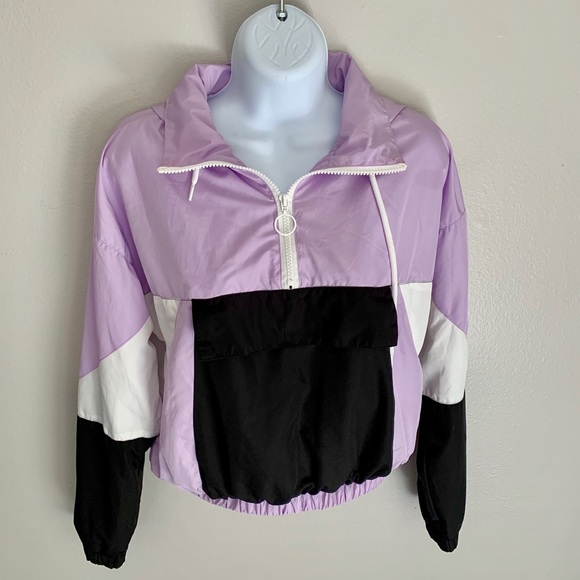 F21 cropped quarter zip windbreaker - Picture 2 of 6